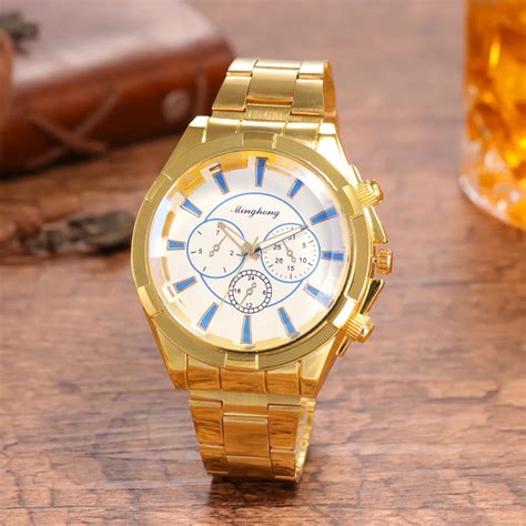 luxury  fashion stainless steel   mens quartz analog wrist  wristwatch mens