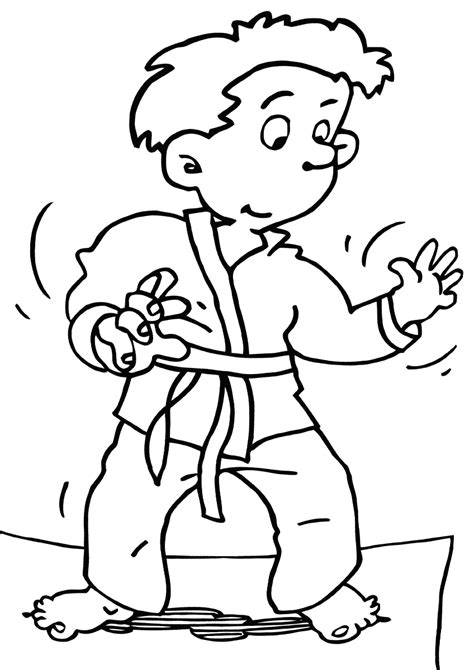 karate coloring sheet