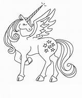 Unicornio Alado sketch template