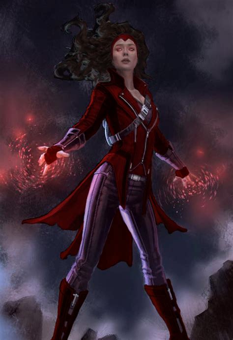 Scarlet Witch Comics Style Concept Art By