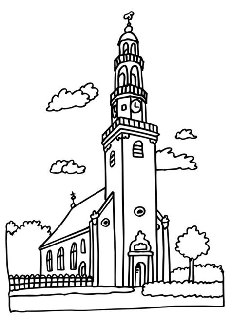 coloring page church img