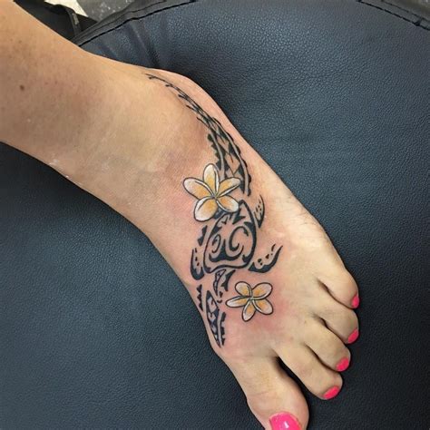 image result  hawaiian foot tattoo tattoos  women flowers