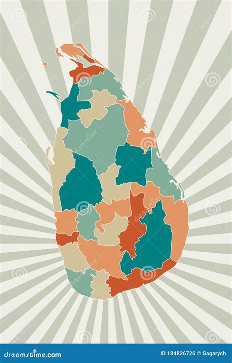 sri lanka map stock vector illustration  country