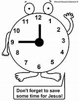 Time Coloring Daylight Savings Pages Clock Kids Jesus Church Worksheets sketch template