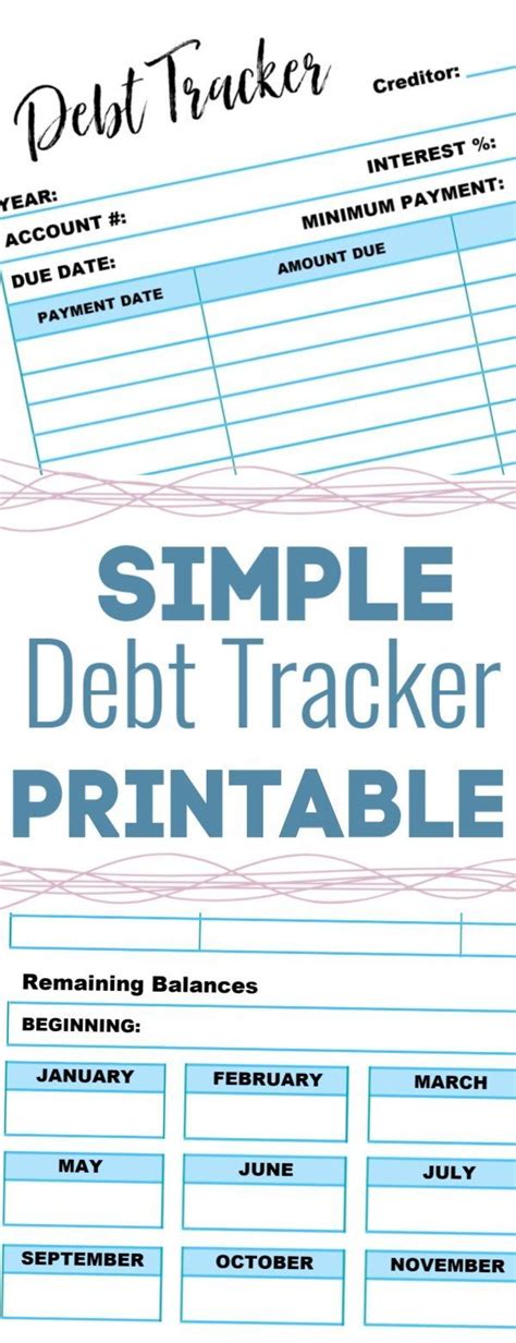 budget printable series debt tracker debt tracker budget