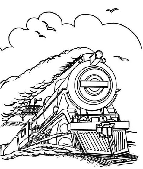 steam train run  speed coloring page netart