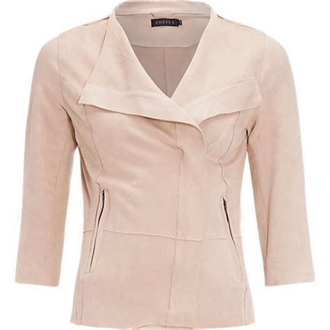 suede jasje lichtroze costes fashion fashion coat duster coat