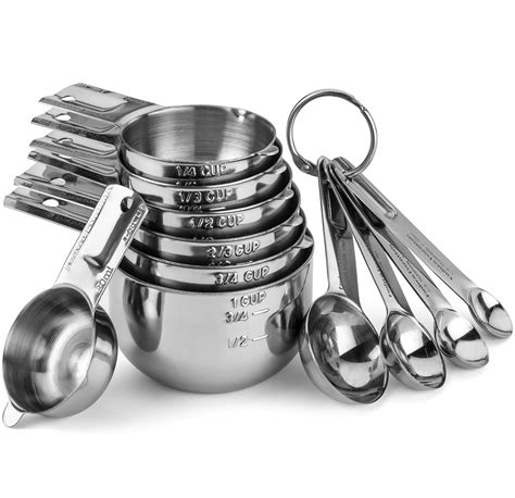 stainless steel measuring cups  spoons set pcs hudson essentials