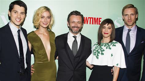 ‘masters of sex michael sheen lizzy caplan celebrate showtime s new