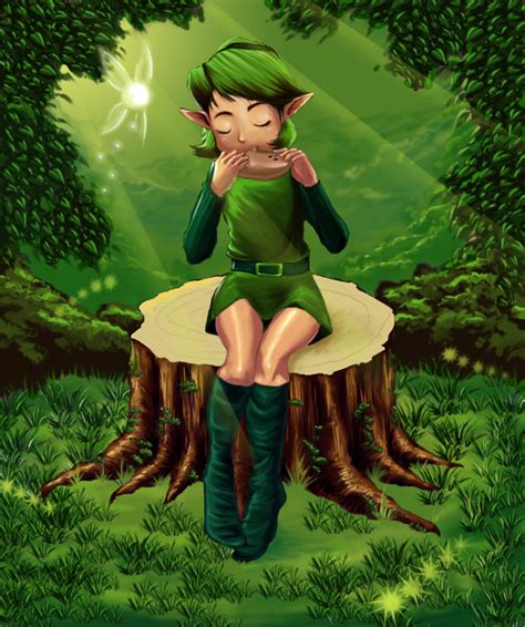 saria playing for you by zalohero on deviantart