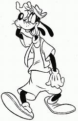 Goofy Disney Coloring Pages Template sketch template