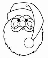 Christmas Coloring Santa Pages Face Big Print Printable Years Learning Xmas Holiday Templates Template sketch template