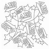 Theta Delta Sigma Pattern sketch template