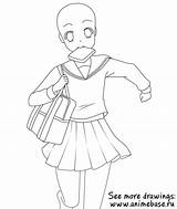 Anime Base Ru Animebase Unpainted Desenho School Pasta Escolha sketch template
