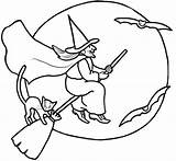Coloring Pages Witch Easy Print Preschoolers sketch template