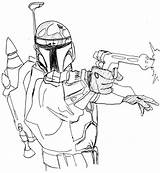 Coloring Pages Fett Jango Wars Star Barber Shop Comments Getcolorings Getdrawings sketch template