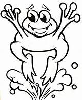 Frog Coloring Pages Jumping Para Colorear Printable Kids Color Imagenes Clipart Sapo Choose Board sketch template