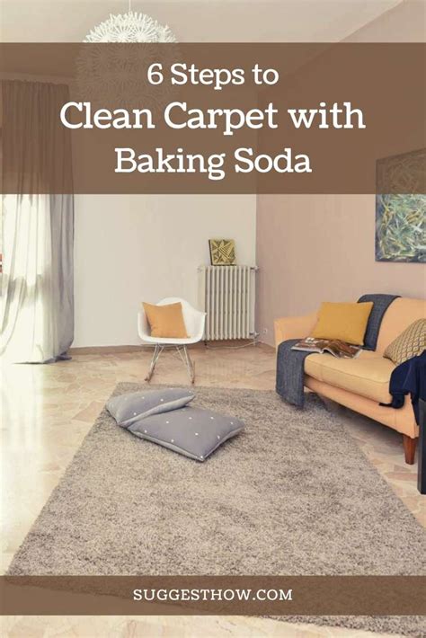 clean carpet  baking soda  steps  follow