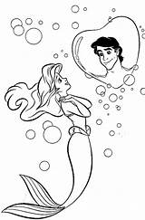 Imagine Coloring Pages Ariel Getcolorings Prince Eric sketch template