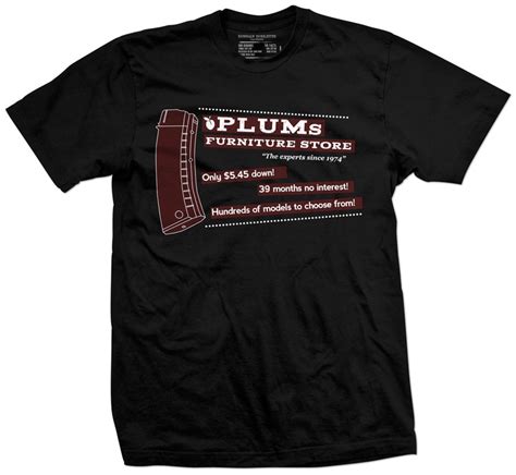 plum furniture store shirt from russian roulette clothing jerking the trigger