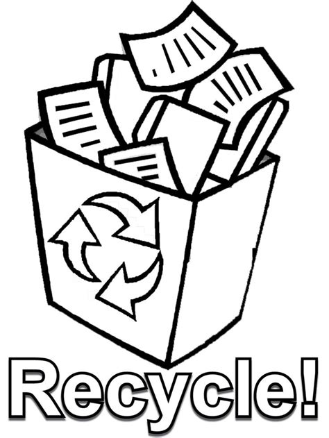 recycle coloring page  printable
