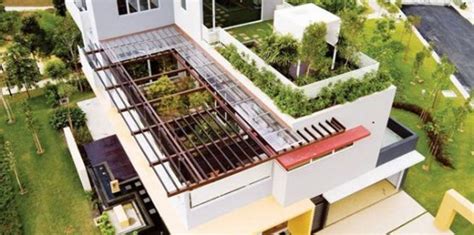 atap transparan  taman desain taman atap rumah