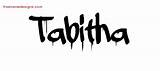 Tabitha Name Graffiti Designs Tattoo Lettering Freenamedesigns sketch template