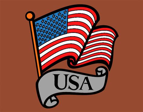 Dibujo De Bandera De Los Estados Unidos Pintado Por En