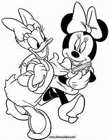 Mouse Mickey Coloring Minnie Daisy Pages Friends Disney School Outline Book Drawing Donald Duck Disneyclips Color Goofy Pluto Off Walking sketch template