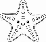 Starfish Seastar sketch template
