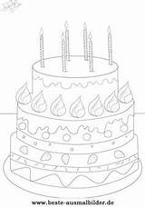 Geburtstagstorte Ausmalbild Happy Birthday Coloring sketch template
