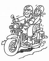 Coloring Pages Motorbike Colouring Motorbikes Motorcycle Kids Riding sketch template