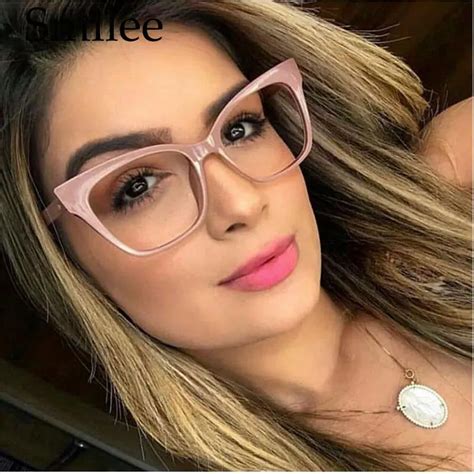 pink spectacle frames womens eyeglasses designer brand clear lens