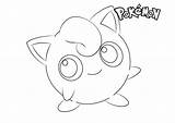Jigglypuff Coloring Pokemon Pages Printable Adults Kids Color sketch template