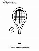 Coloring Tennis Racket Pages Sports Fun Template sketch template
