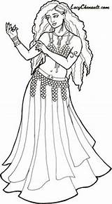 Coloring Belly Dance Pages sketch template