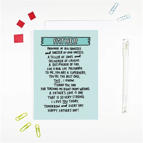 Father Poem For Father S Day Card By Angela Chick