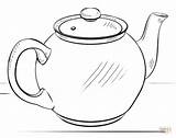 Tetera Dibujo Teapot sketch template