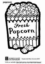 Popcorn Coloring Pages Clipart Sheet Drawing Printable Getdrawings Library Popular Coloringhome Line sketch template