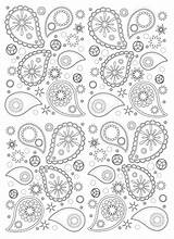 Paisley Coloring Adult Pages Pattern Patterns Adults Drawing Color Print Mandala Beautiful Coloriage Oriental Motifs Easy 1001 Colorier Dessin Motif sketch template