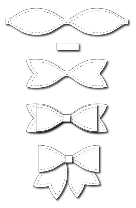 precision dies large solid paper bow paper bow diy bow bow template