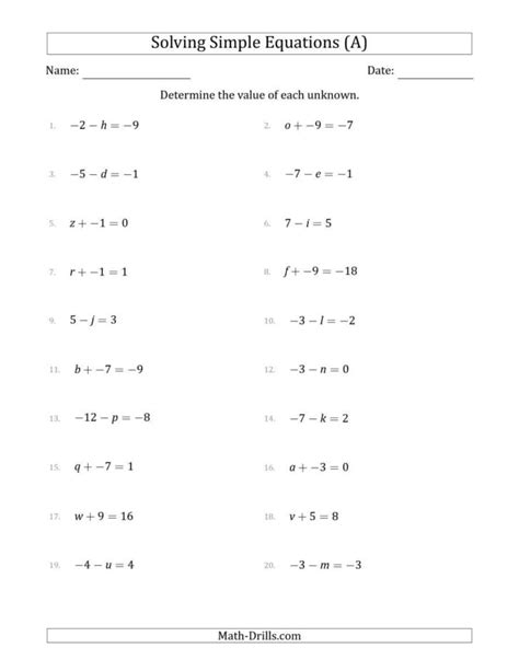simple algebra worksheets db excelcom