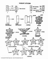 Coloring Pages Veterans Forces Armed Army Rank Officer Sheets Honkingdonkey Holiday sketch template