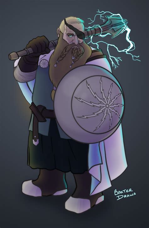 oc dwarven tempest cleric characterdrawing