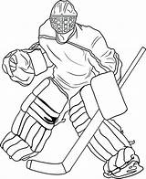 Coloring Hockey Pages Player Goalie Boston Bruins Goal Print Stick Drawing Sports Printable Celtics Keeper Players Kids Pro Color Nhl sketch template