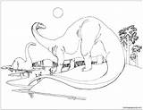 Brontosaurus Coloring Apatosaurus Pages Color Drawing Getdrawings Coloringpagesonly sketch template