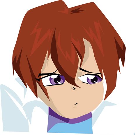 clipart sad anime boy