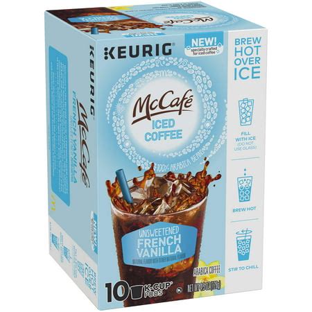 mccafe brew  ice unsweetened french vanilla iced coffee  cup pods  ct box walmartcom