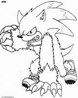Sonic Pages Coloring Unleashed Werehog Getcolorings sketch template