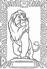 Lion King Kids Coloring Mufasa Fun sketch template